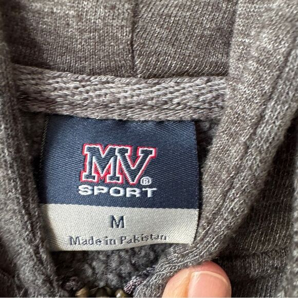 Women's Medium San Diego Print Full Zipper Hoodie Sweater Gray Front Pockets - Picture 4 of 6